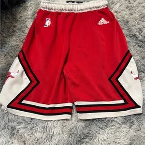 Adidas Red and White NBA Shorts